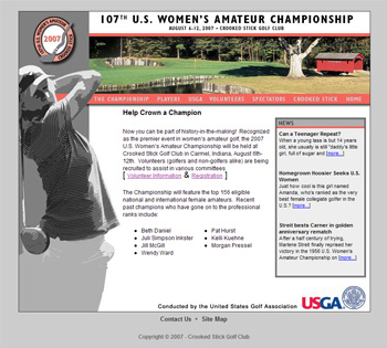 2007 US Women's Amateur Championship Website